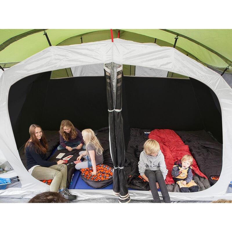 Familienzelt Gotland für 6 Personen - mit eingenähtem Zeltboden - 2m Stehhöhe