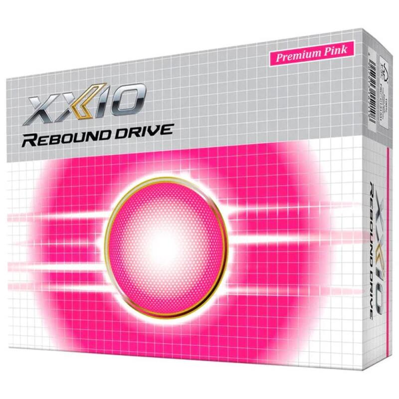Caixa de 12 Bolas de Golfe Premium Pink Rebound Drive Xxio