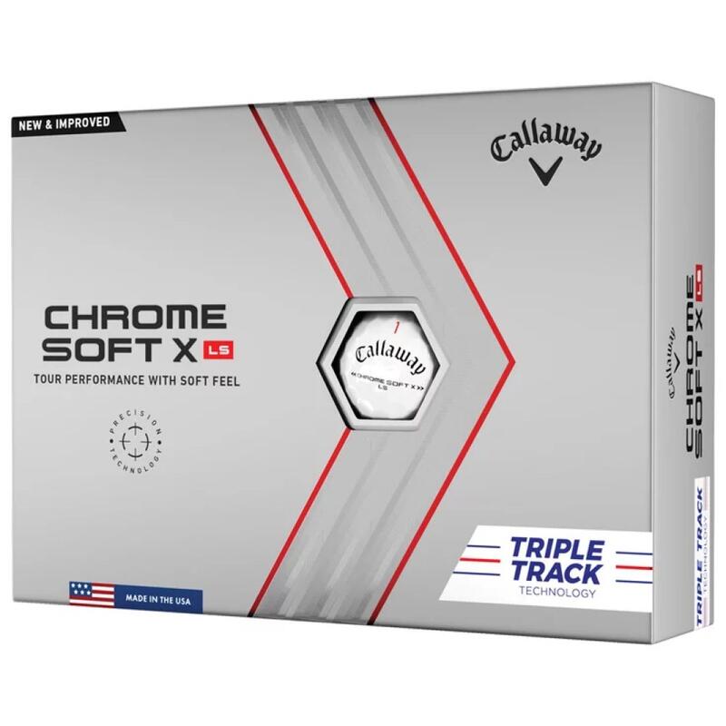 Boite de 12 Balles de Golf Callaway Chrome Soft X LS Triple Track New