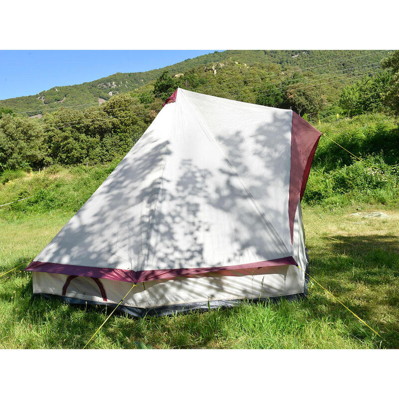Tente de camping Tipii II - 8 Personnes - Parois latérales enroulables - Beige