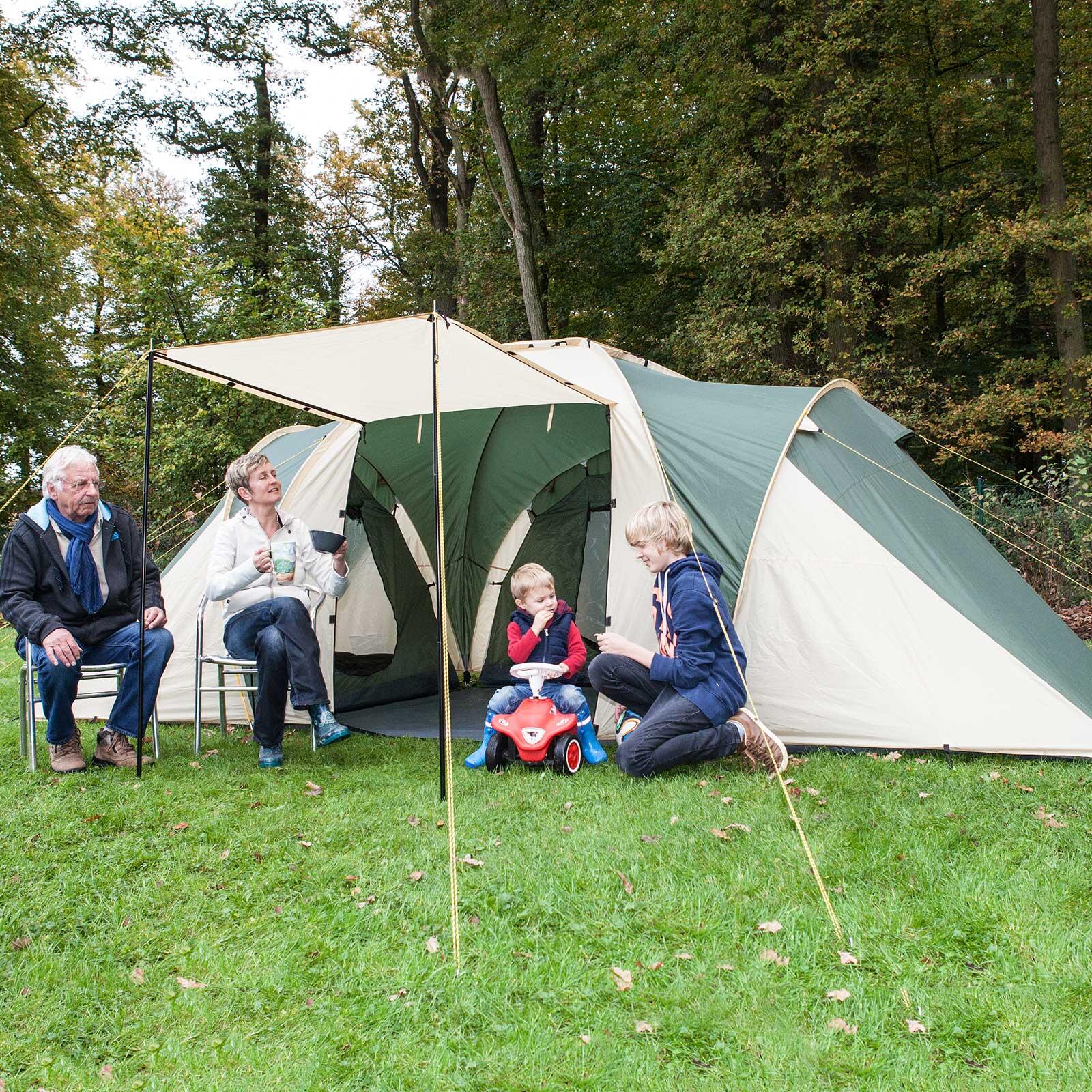 Tente familiale dôme camping Daytona 6 - 6 personnes - 530x370 cm - 3 cabines 2/8