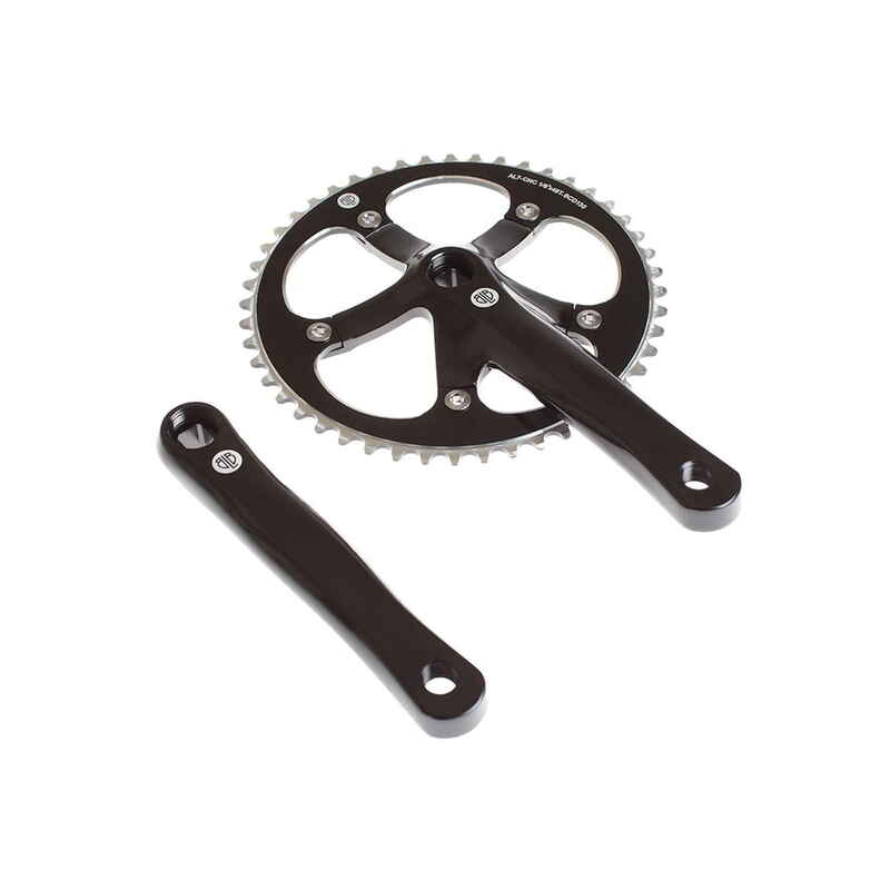 Track Kurbelgarnitur 165mm 46T glänzend schwarz