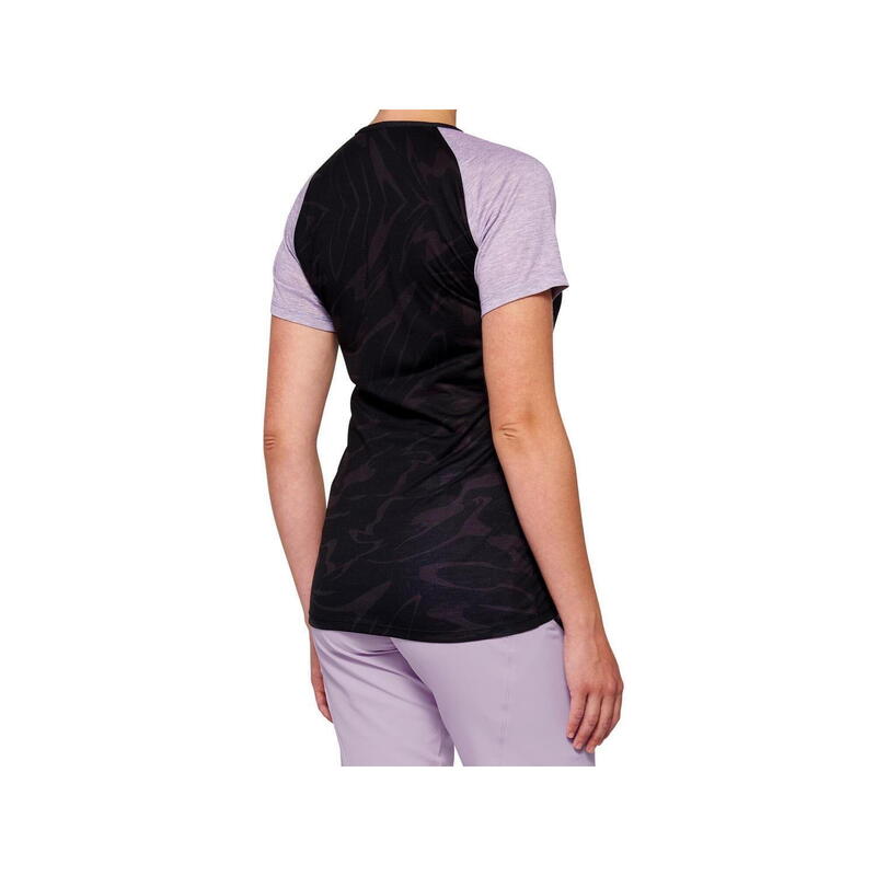 Airmatic Short Sleeve Jersey voor dames - Zwart/Lavendel
