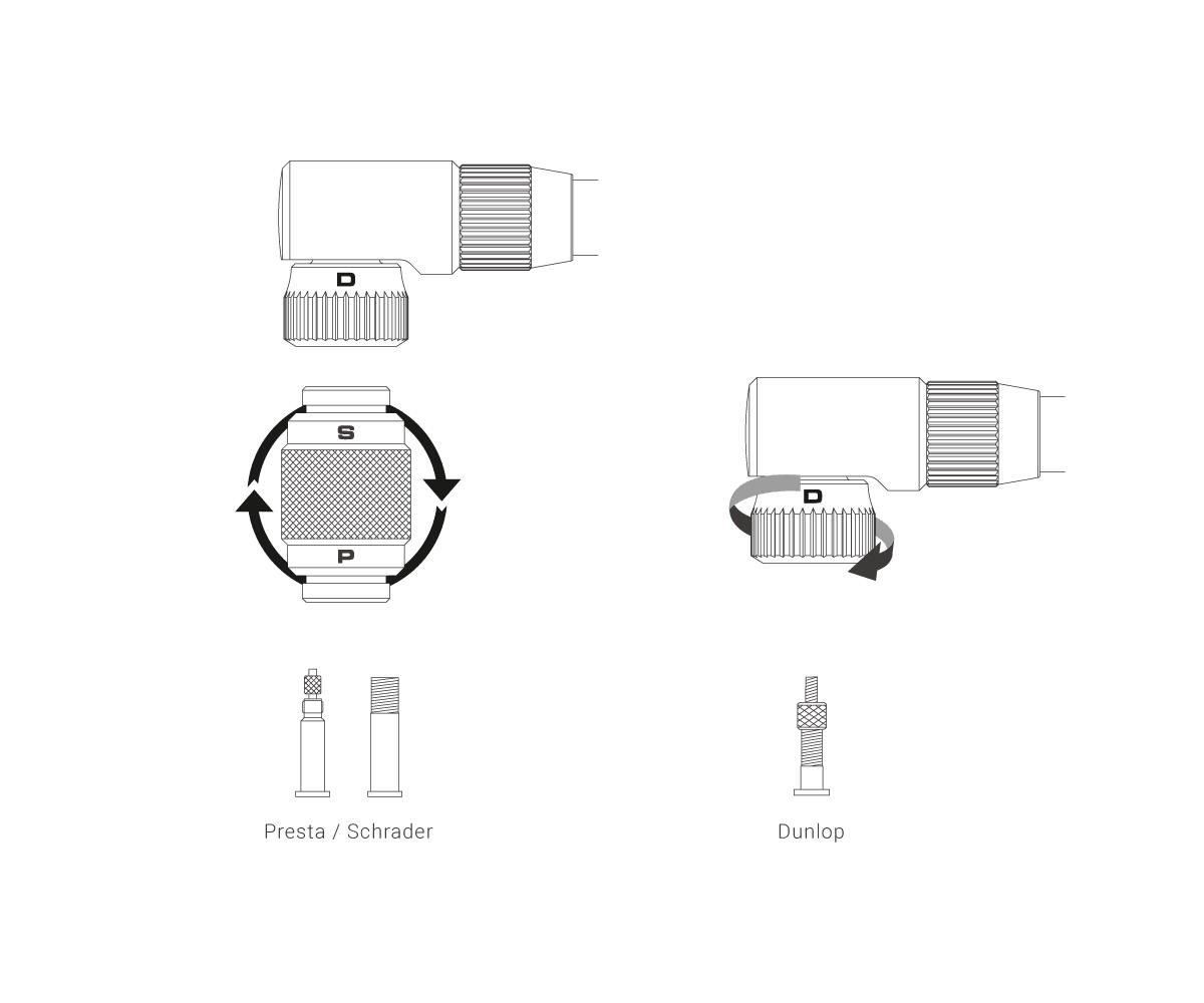 ''The Pump'' Helix vloerpomp zilver 4/4