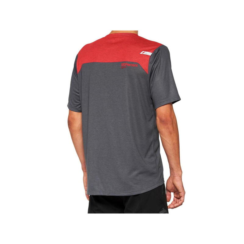 Airmatic Short Sleeve Jersey - Charcoal/Racer Red