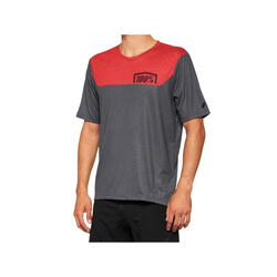 Airmatic Short Sleeve Jersey - Charcoal/Racer Red