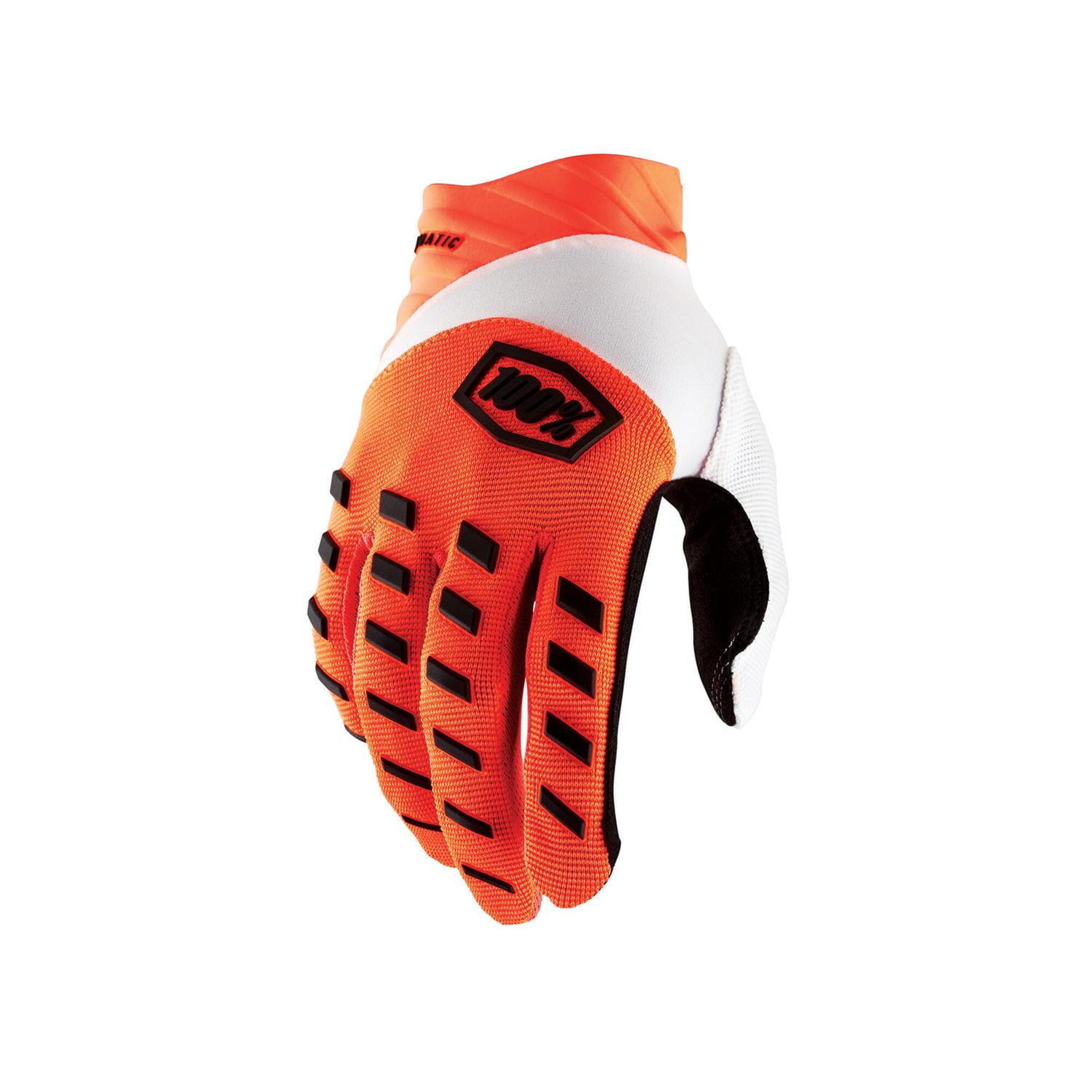 100% - Gants Airmatic - Fluo Orange - Gants - Noir - 7 - Decathlon