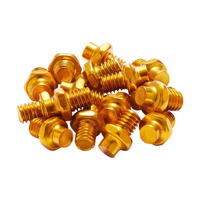 Pins de rechange pour pédales de plateforme 16 pièces Alloy - M4 - Gold