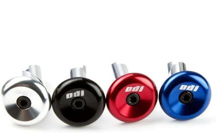 Eindkappen stuur aluminium - blauw
