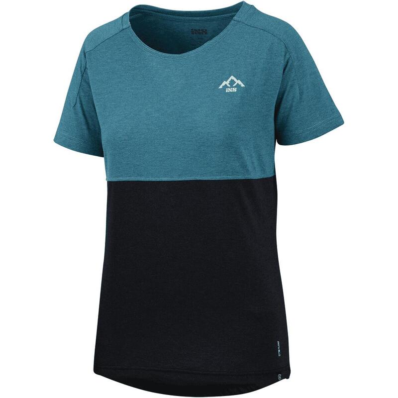 Flow Kids Tech Tee Mountain everglade-schwarz