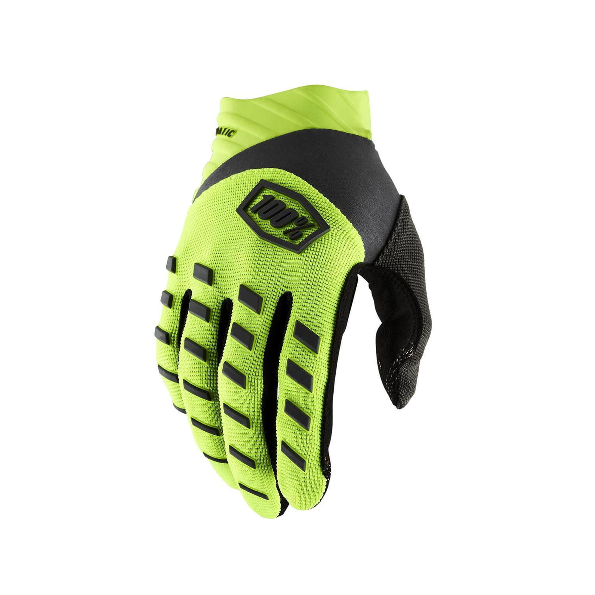 100% - Gants Airmatic - Fluo Yellow - Gants - Noir - 7 - Decathlon