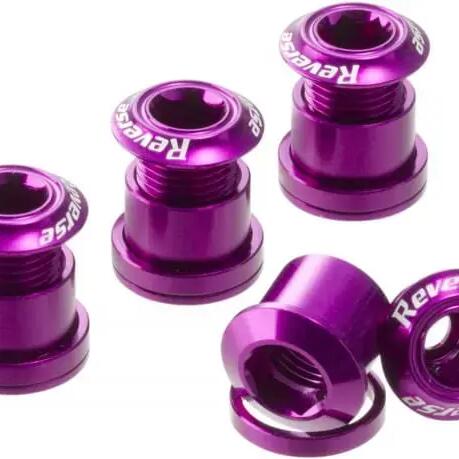 Reverse chainring bolts 7 mm purple
