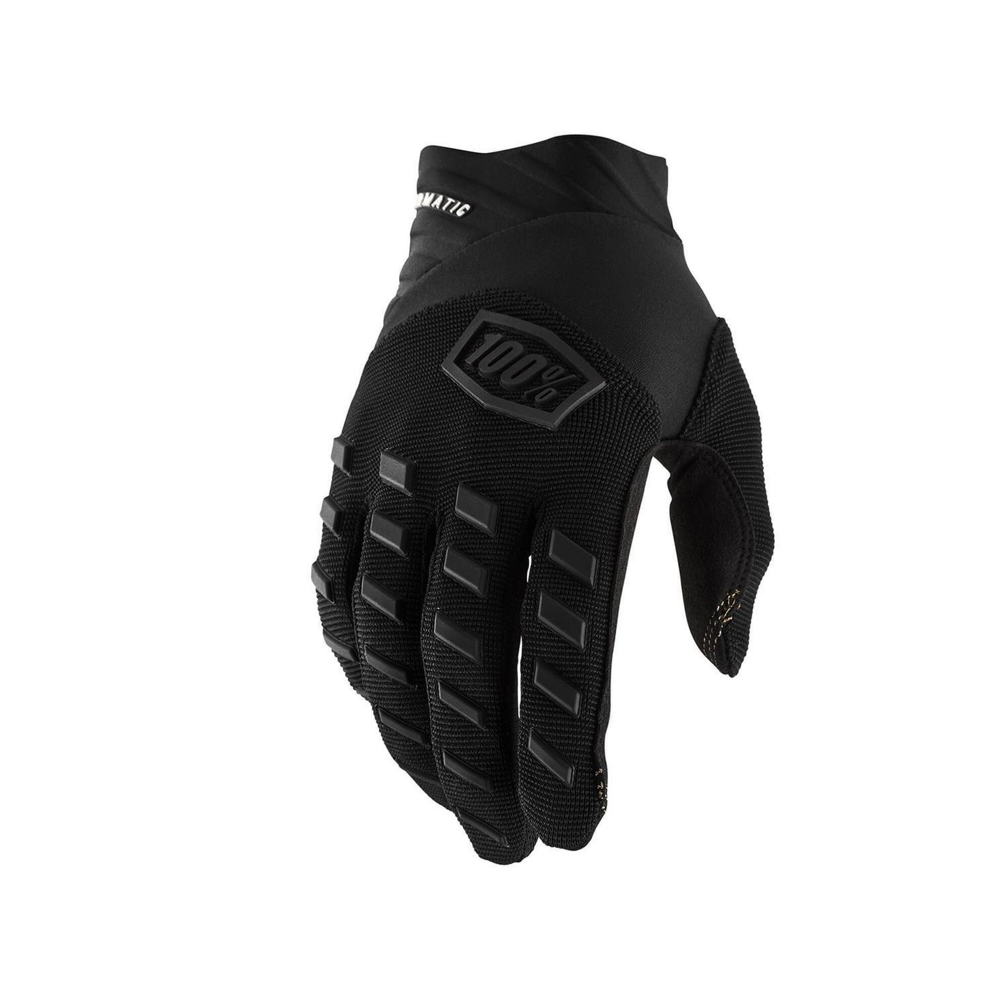 100% - Gants Airmatic - Black/charcoal - Gants - Noir -  8 À 10 Ans - Decathlon