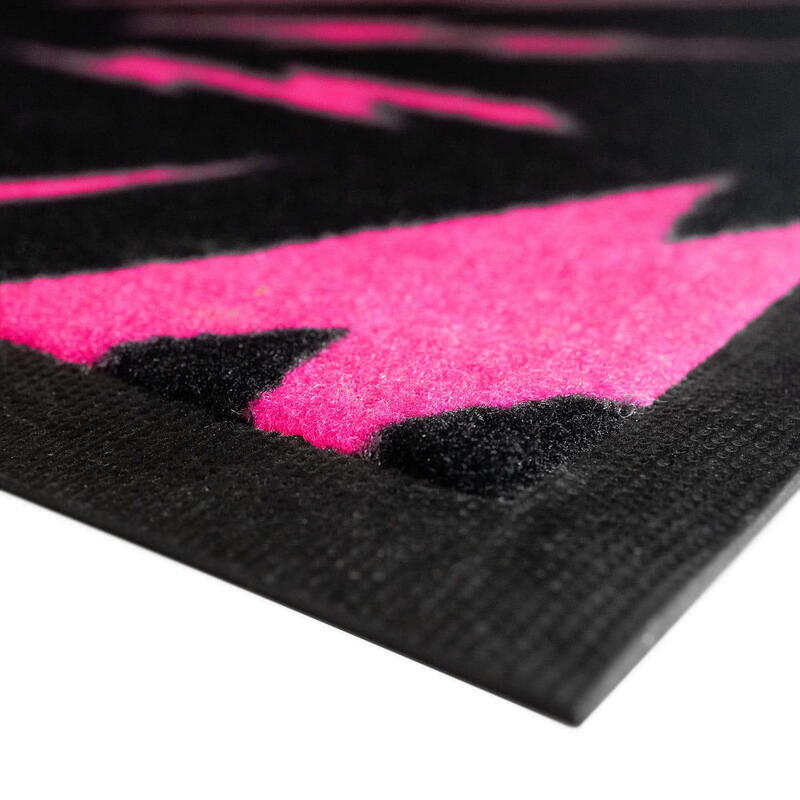 Fahrradmatte / Absorbing Bike Mat (200 x 40 cm) - black/pink