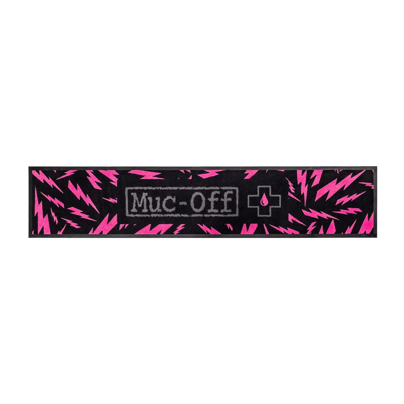 MUC-OFF Fietsmat / Absorberende fietsmat (200 x 40 cm) - zwart/roze