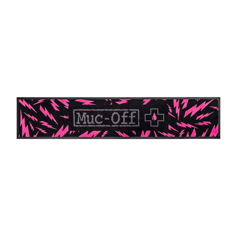 Fahrradmatte / Absorbing Bike Mat (200 x 40 cm) - black/pink