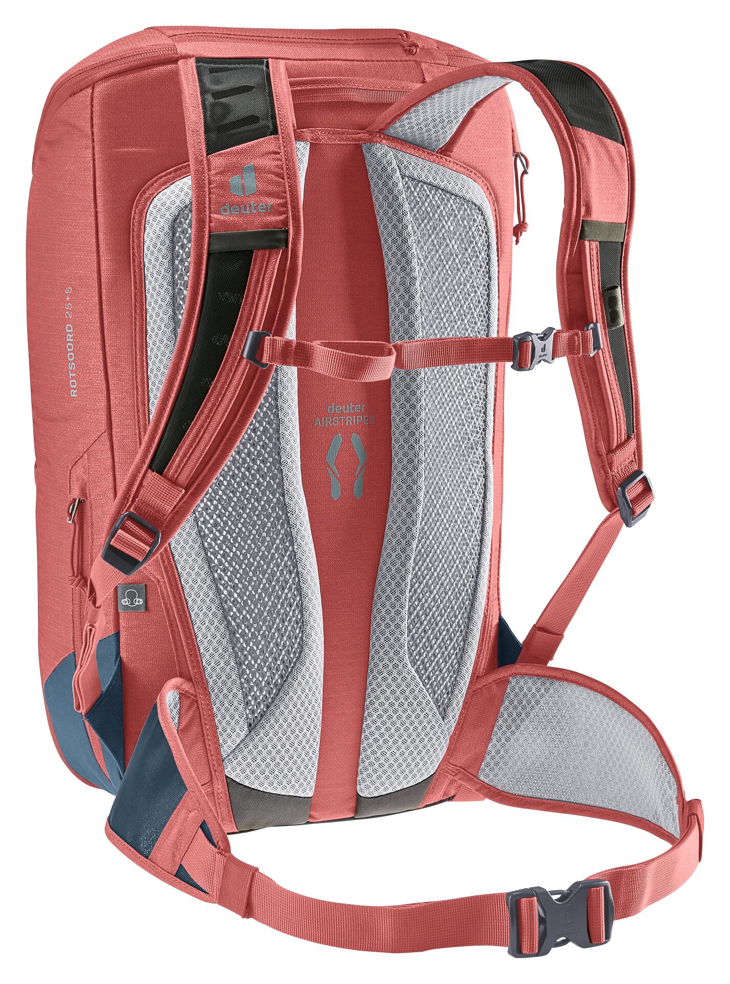 Deuter Rotsoord 25+5 mochila roja/marrón Airstripes 15" (respirante) 5/7