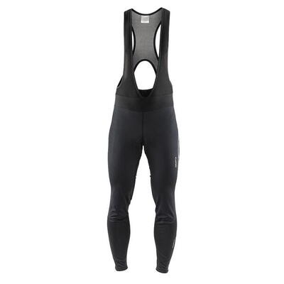 Ideal pro wind bib tights met zeem m - zwart