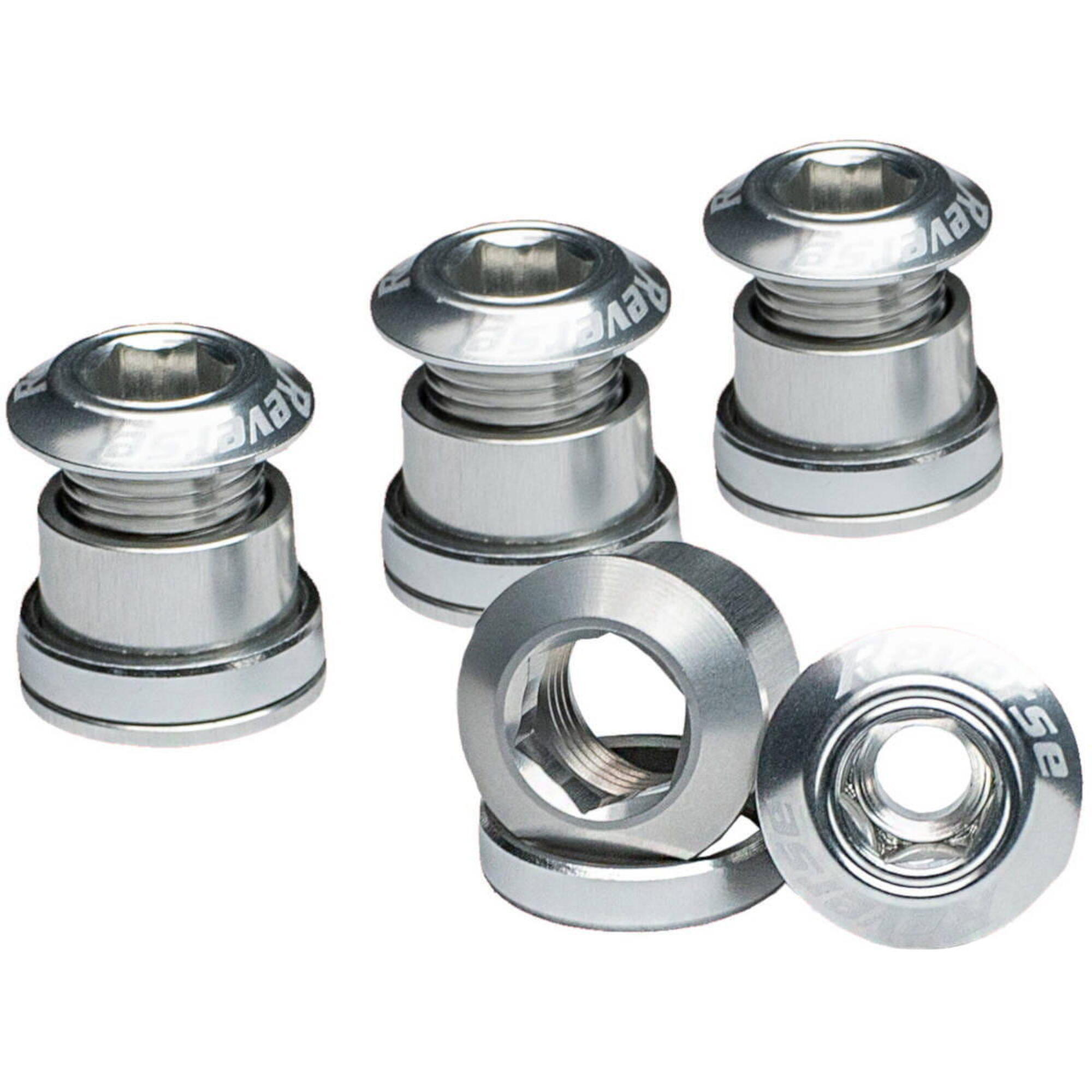 REVERSE Chainring Bolt Set Boulons de plateaux - 7mm - argent