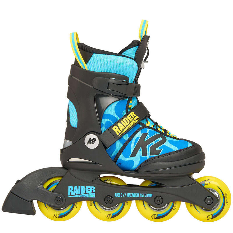 Gyerek állítható gyorsfűzős görkorcsolya - K2 Raider Pro light blue/yellow