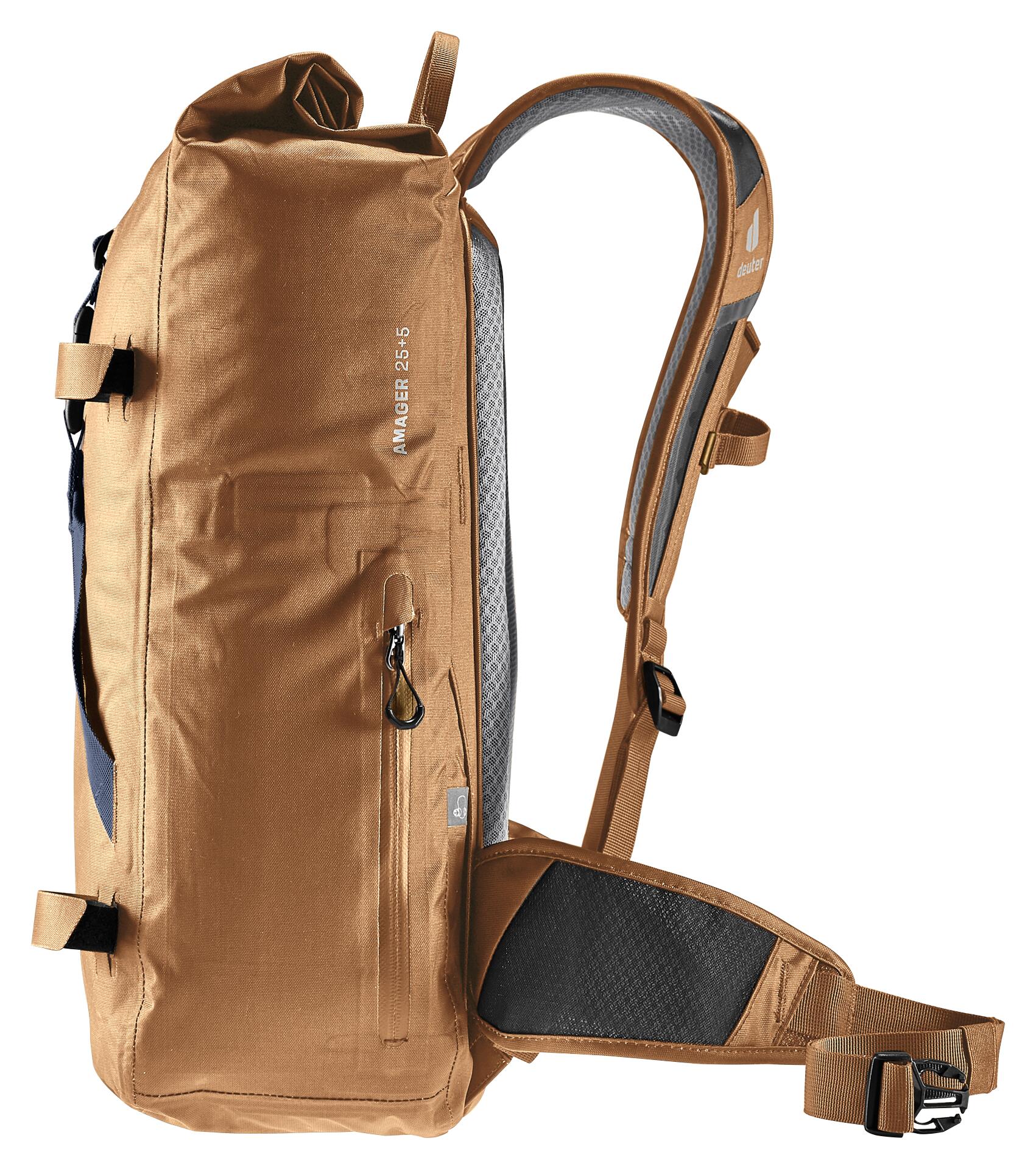 Sac à dos vélo adulte Amager 25+5 brun 4/7