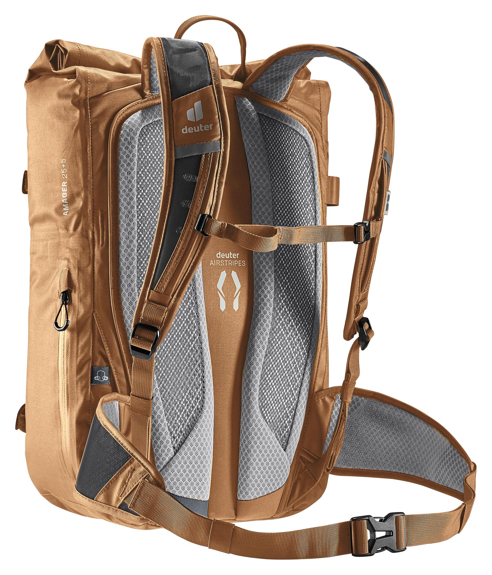 Sac à dos vélo adulte Amager 25+5 brun 3/7