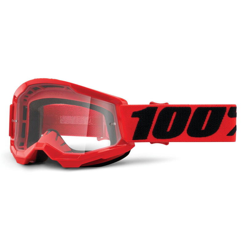 Strata 2 Junior Goggle - Heldere lens - rood