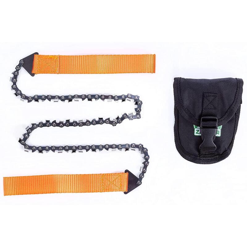 Hand-Kettensäge Camping & Survival Werkzeug mit Tasche 33 Zähne Carbonstahl