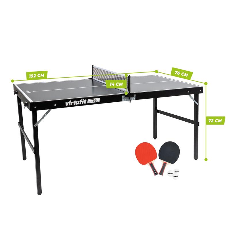 Mini Mesa de Ping Pong / Mesa de Ping Pong - TT160 - Con 2 Palas y 3  Pelotas