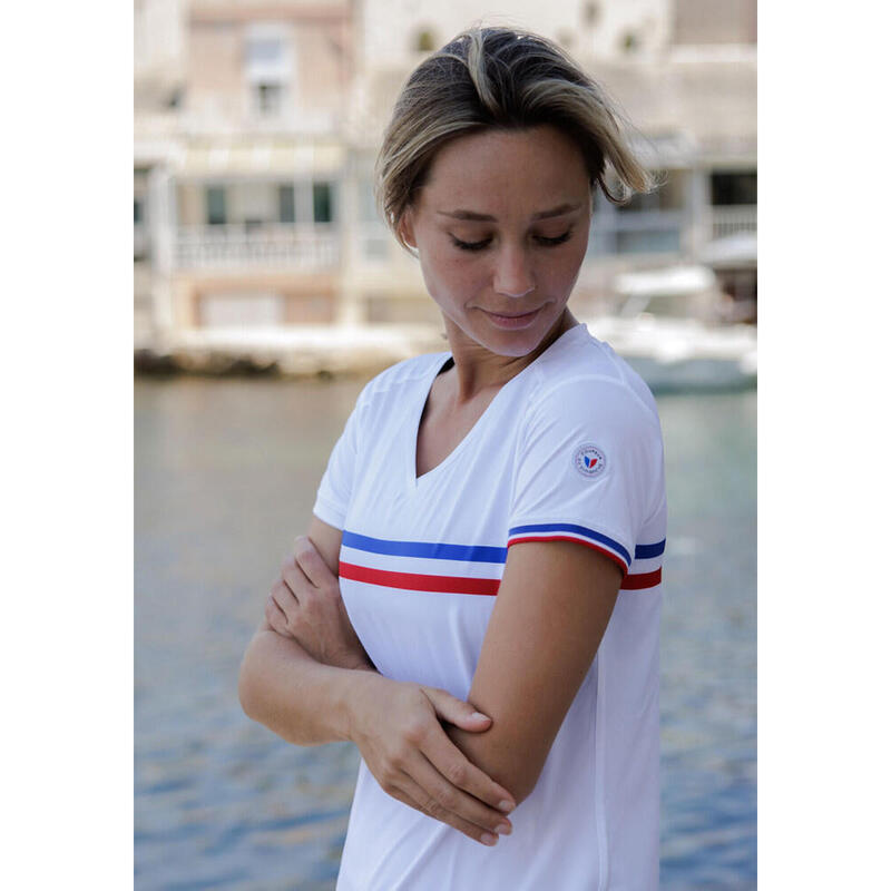 T-shirt Le champion de France Blanc Femme