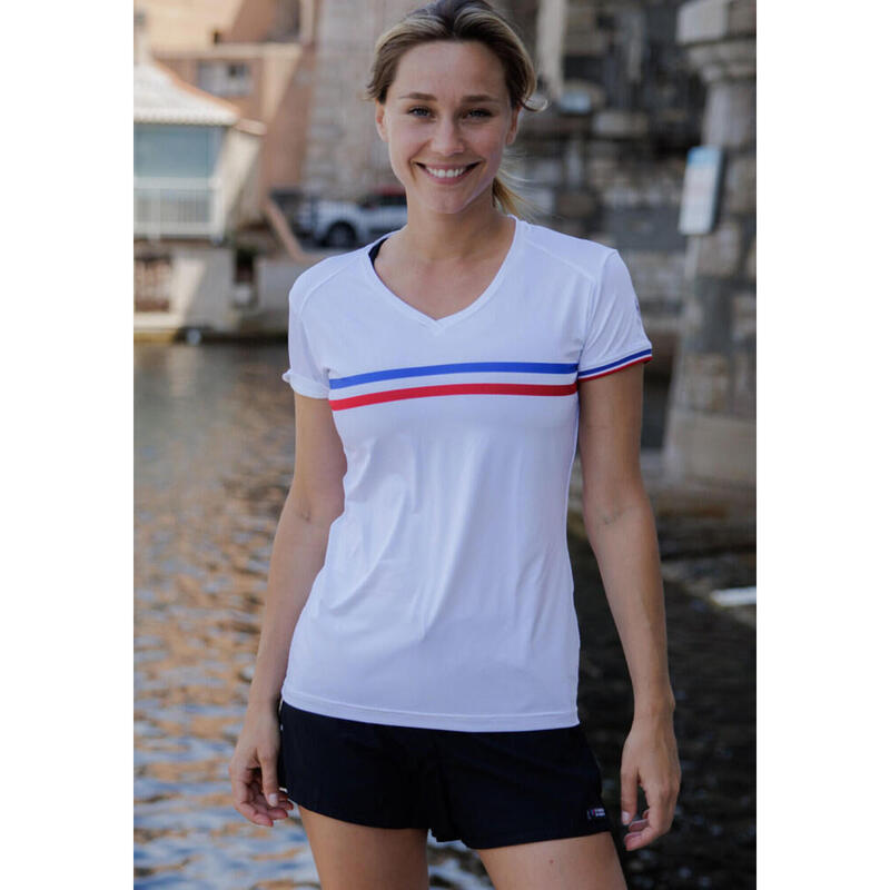 T-shirt Le champion de France Blanc Femme