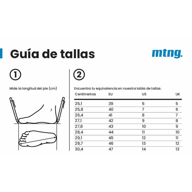 calçado de caminhada para homem mtng aria azul