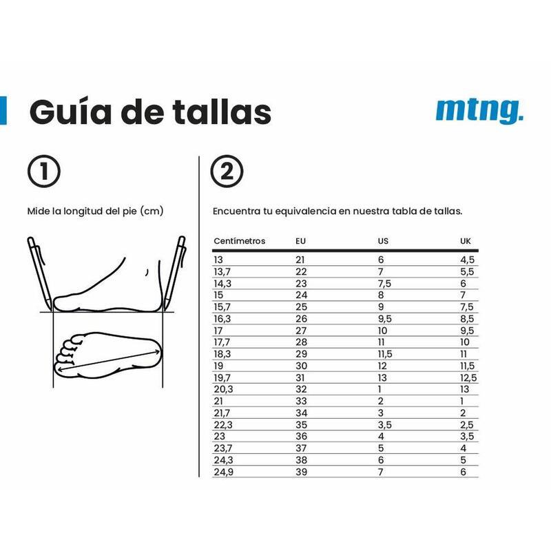 calçado de caminhada para menina mtng apolo preto