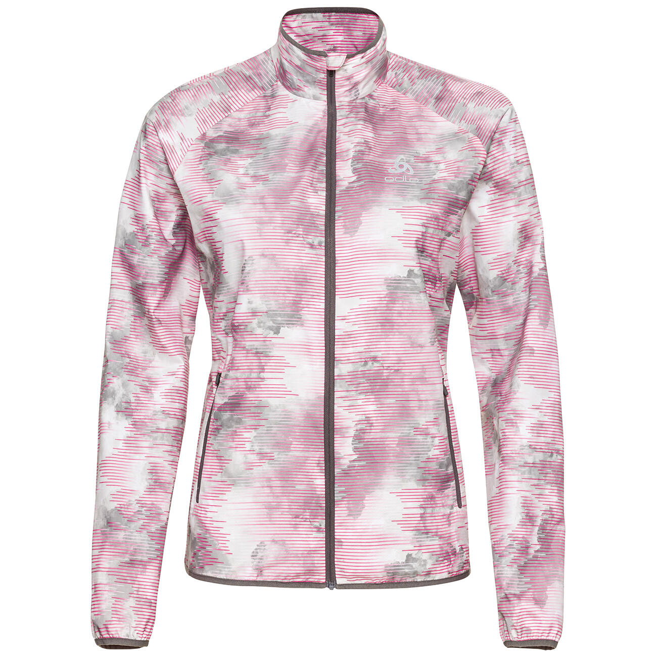 ODLO Odlo Jacket Essential Light Print Sportjas ODLO BETONGRIJS - FESTIVAL 1/5
