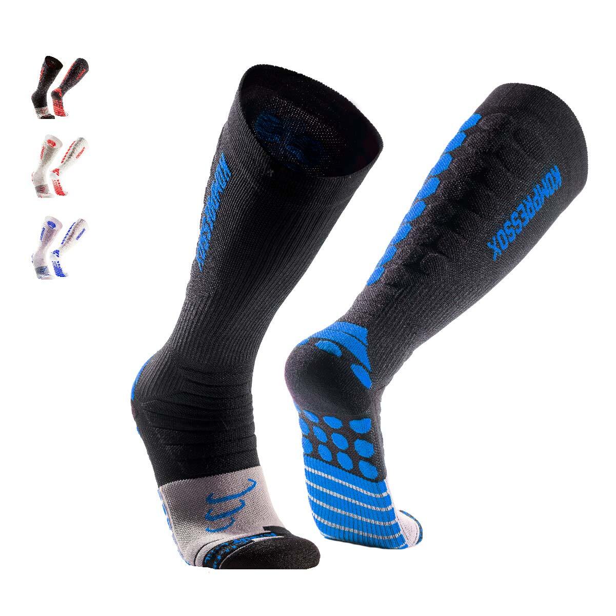 SILVERA NANOTECH Compressiekousen 20 30 heren dames hardlopen fiets voetbal volleybal gym wandel
