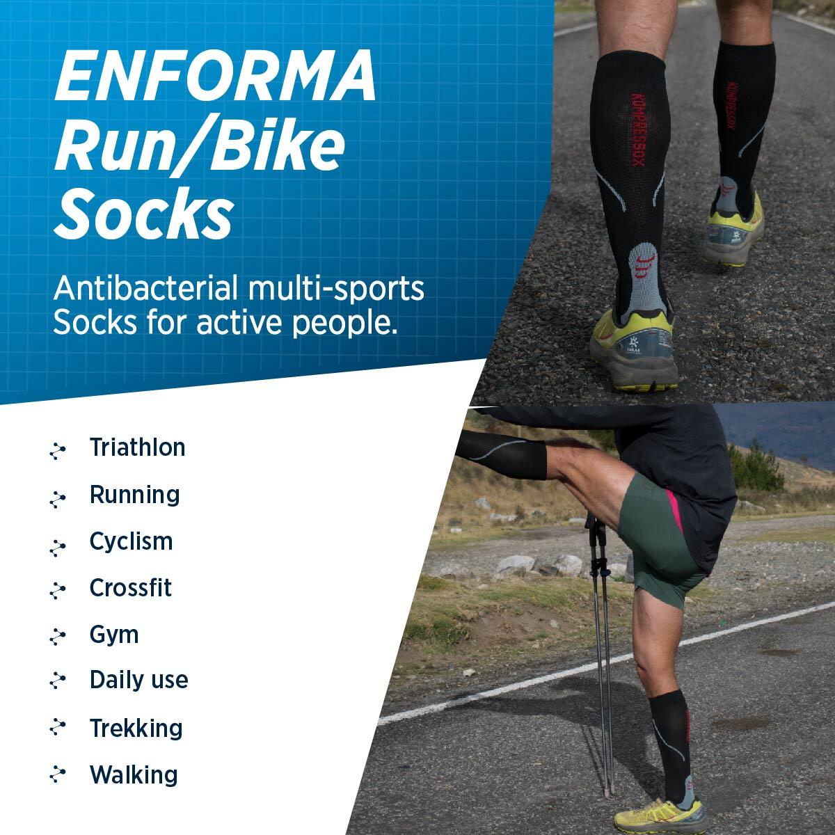 Compressiekousen hardlopen fiets voetbal volleybal padel gym sport heren dames 5/7