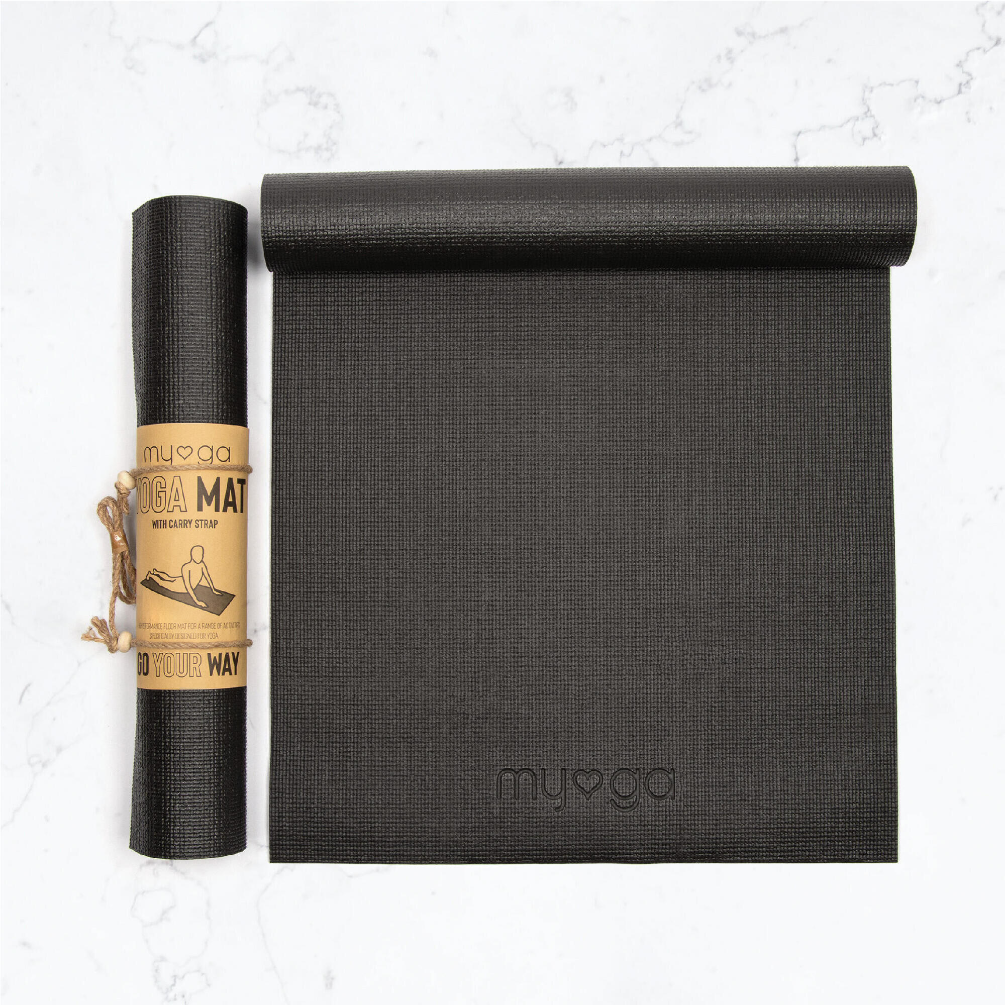 Myga Entry Level Yoga Mat - Black 1/6