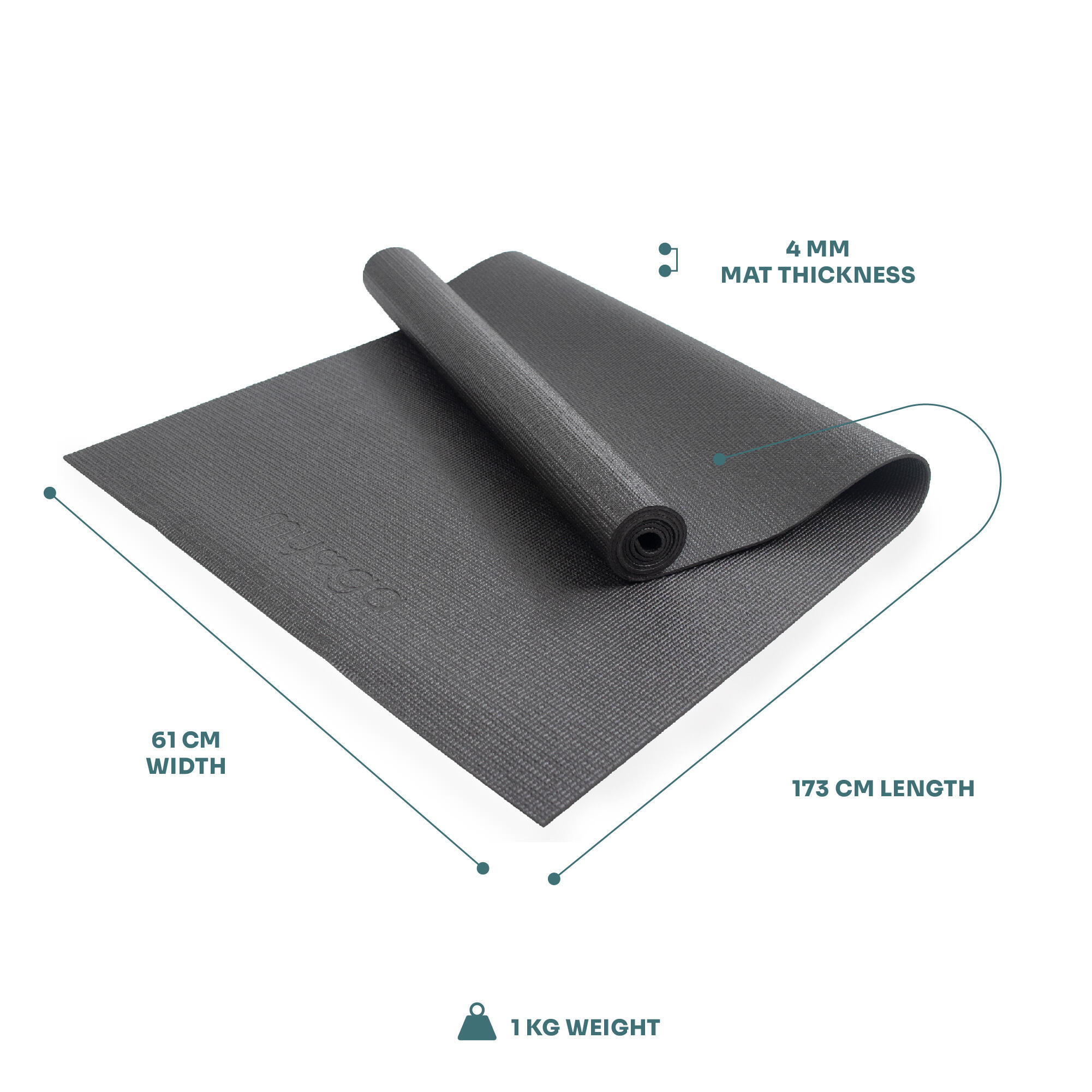 Myga Entry Level Yoga Mat - Black 5/6