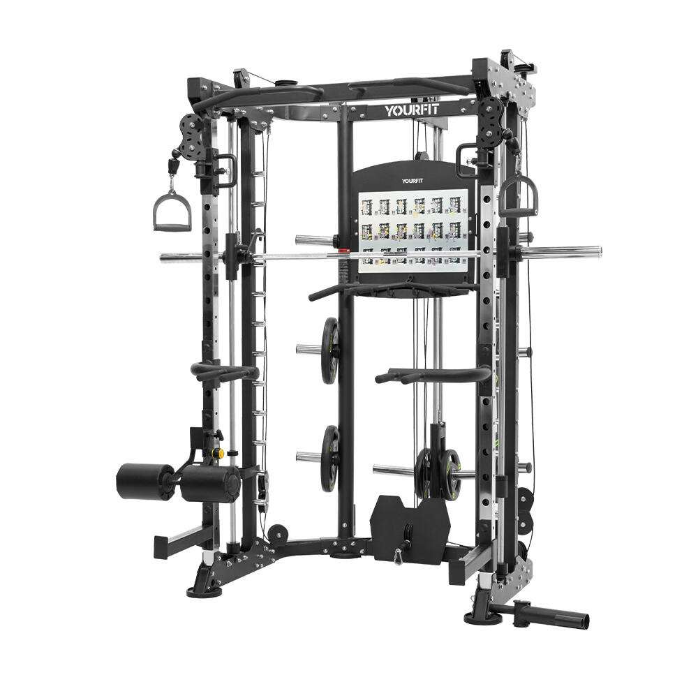 Yourfit - Multi Functional Smith Machine - Appareil Multifonction - Noir - Taille Unique - Decathlon