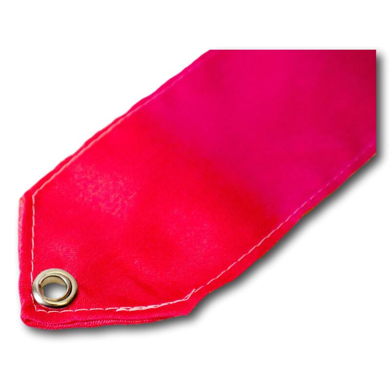 Cinta para Gimnasia Rítmica con Varilla 56 cm INDIGO 4,0 m Verde- Amarillo- Rosa