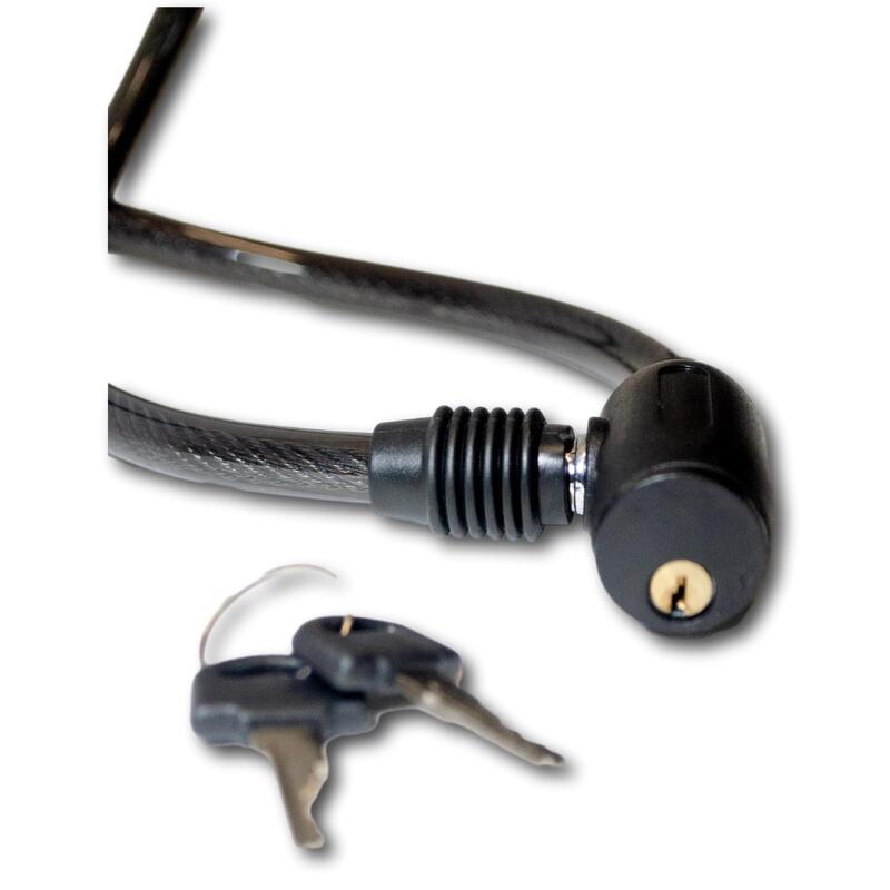 Cadeado de Cabo de Aço GOLDEN KEY 1*120 cm Preto