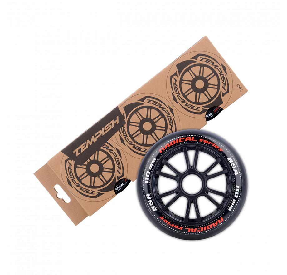 - Radical 86A - Wielen voor Skeelers - 110mm - 3 stuks - Zwart 2/4