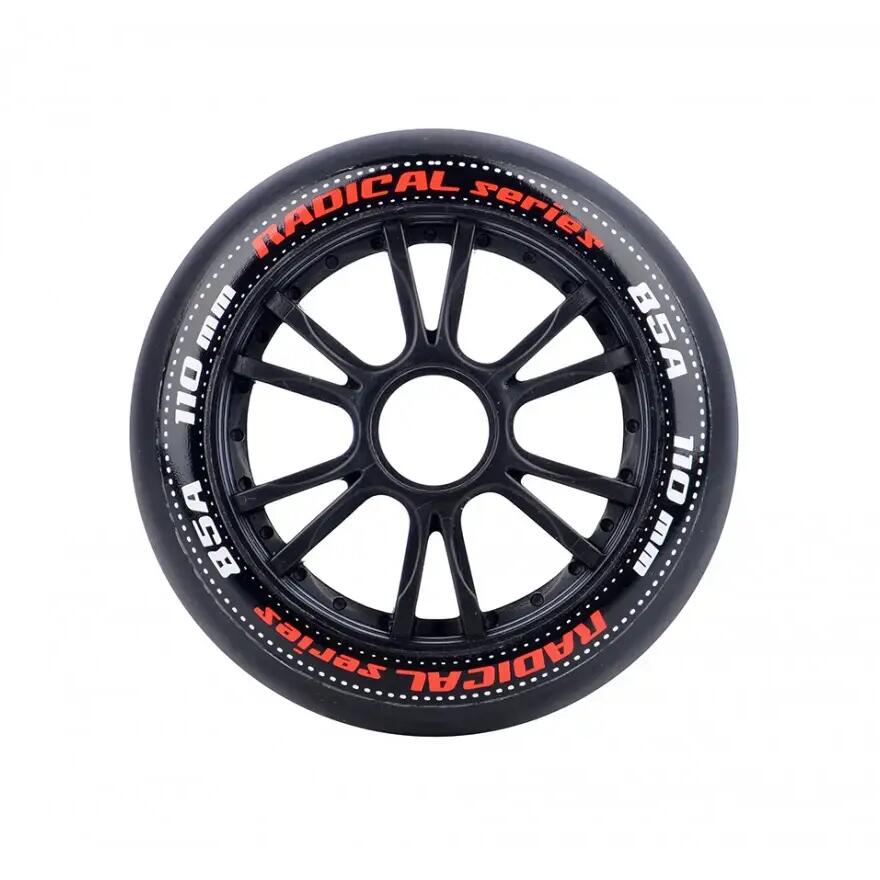 Radical 86A Roller Skate Wheels 110mm Pack of 3 Black