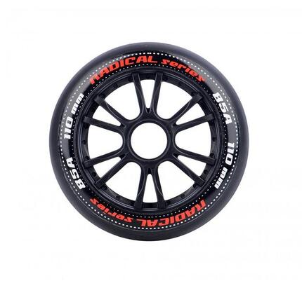 - Radical 86A - Wielen voor Skeelers - 110mm - 3 stuks - Zwart