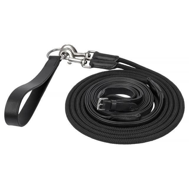 Guide souple en cuir START noir avec corde
