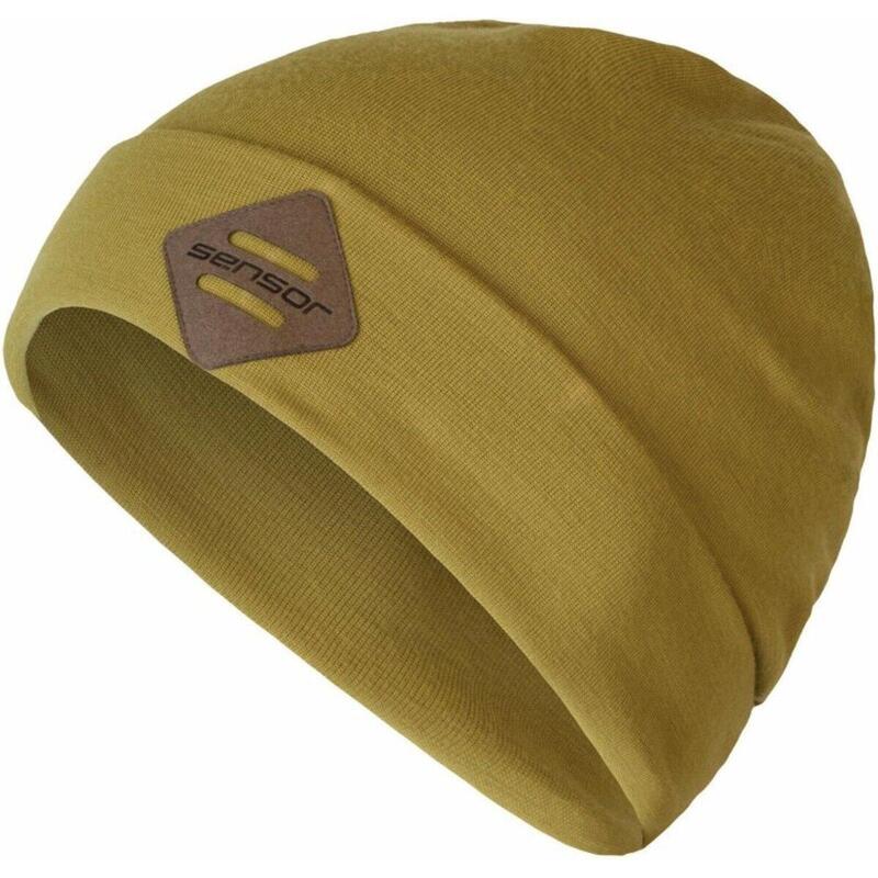 Bonnet laine mérinos Extérieur Unisex Ochre Jaune