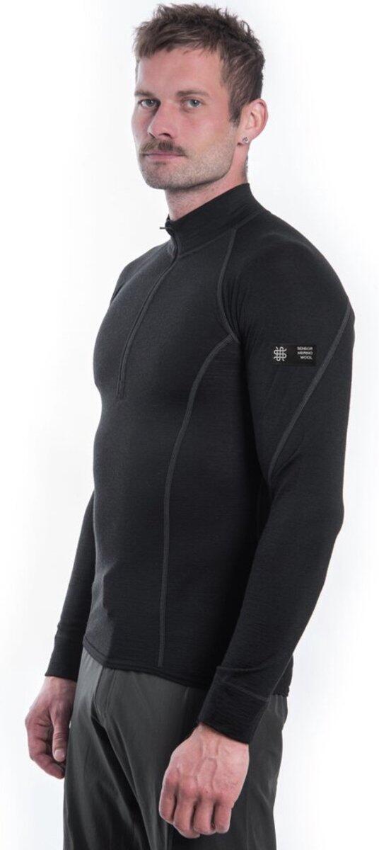 Męska koszulka Baselayer Merino Outdoor z długim rękawem i zamkiem błyskawicznym 5/6