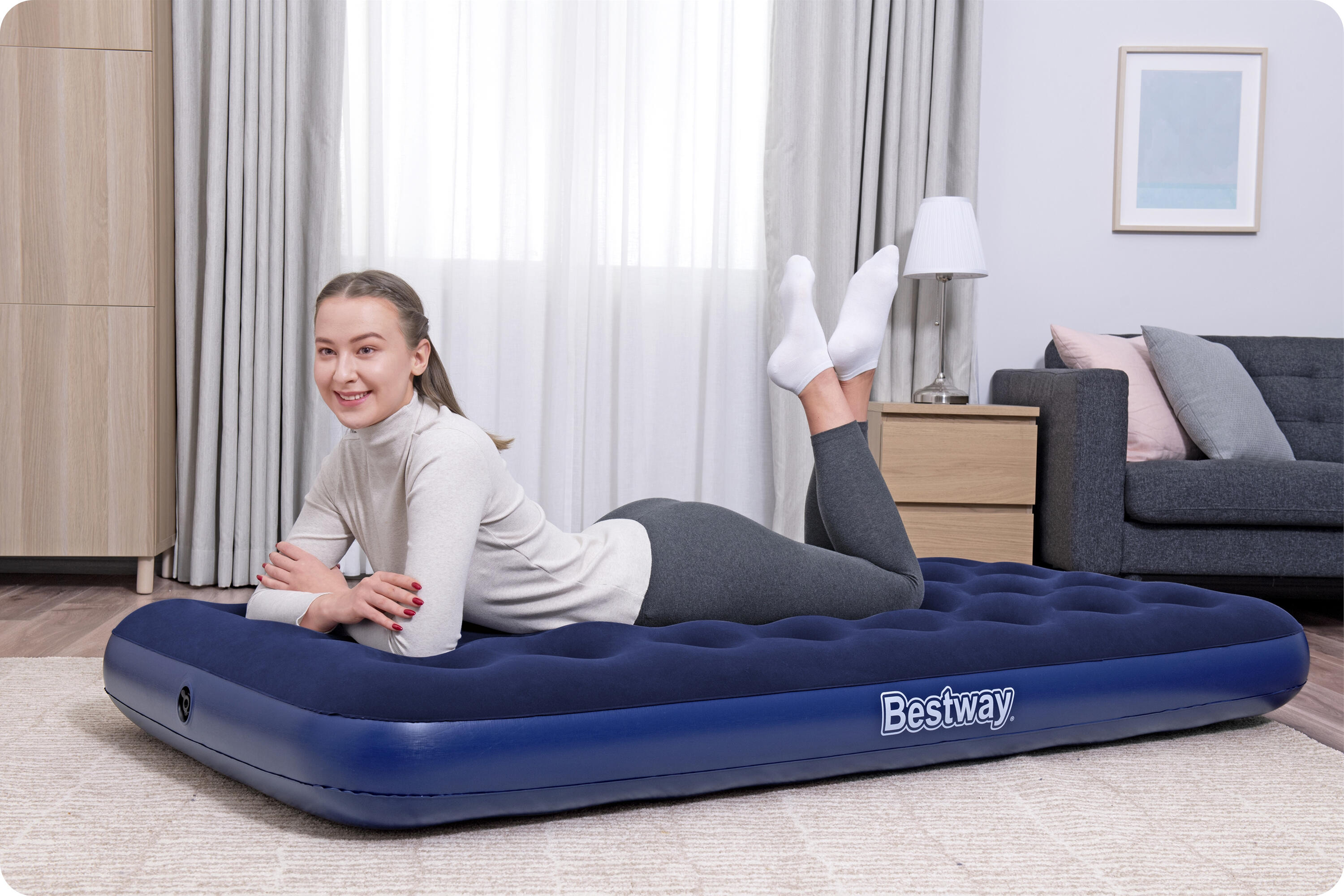 Bestway Luchtbed opblaasbaar 188x99x22 cm 67001 7/7