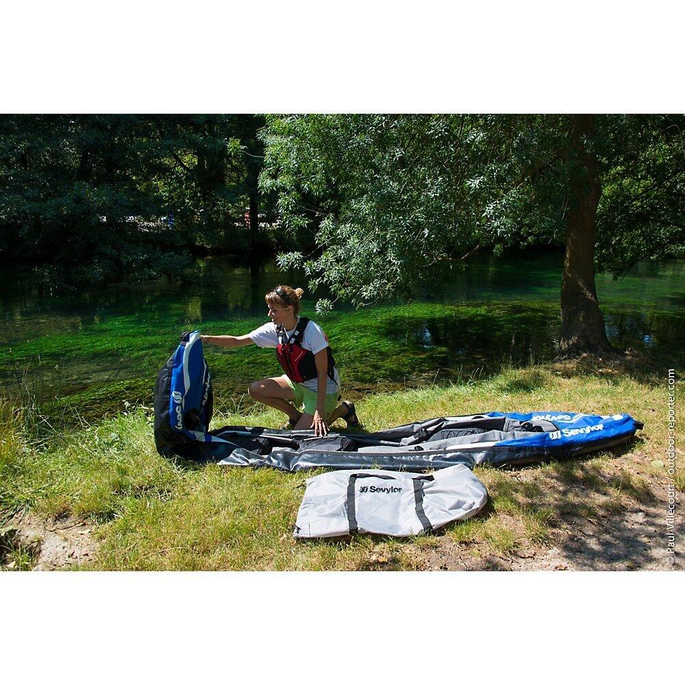 Hudson 3 Person Inflatable Touring Kayak - Blue 7/7