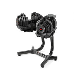 Pack Haltères Selectech 1090i (la paire) + support avec rack média